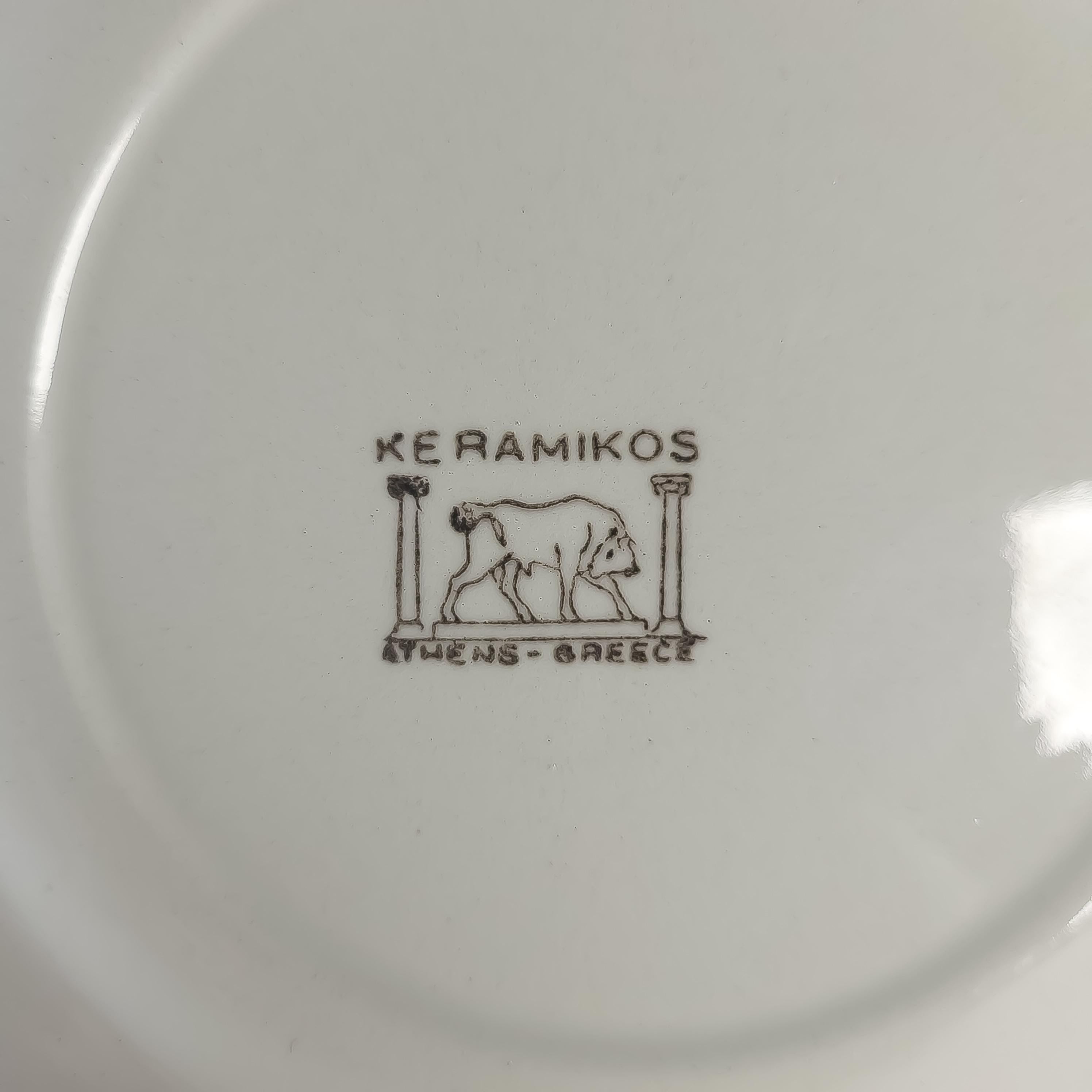 Set of 6 Greek Bread or Dessert Plates, Rococo Home Decor