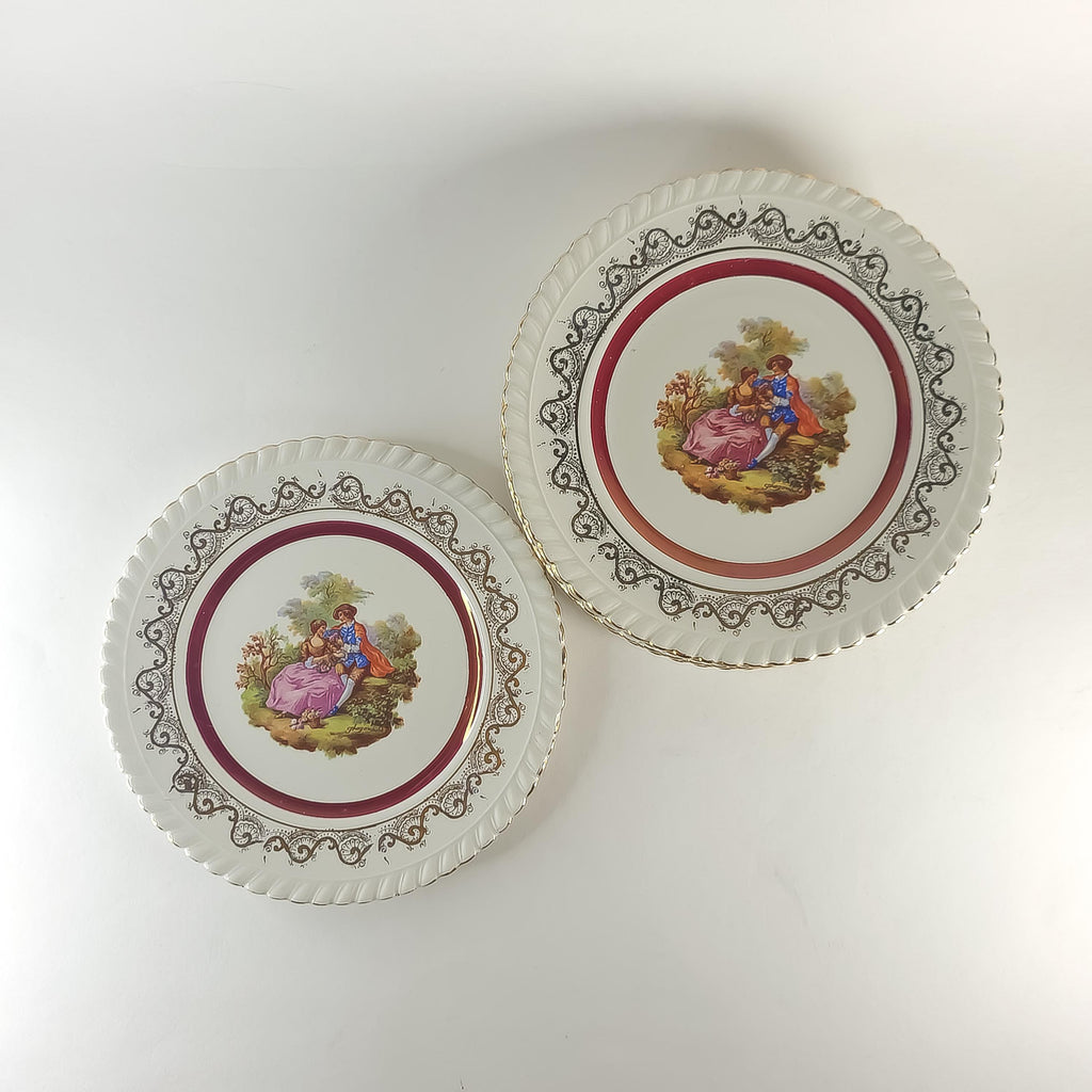 Set of 6 Greek Bread or Dessert Plates, Rococo Home Decor