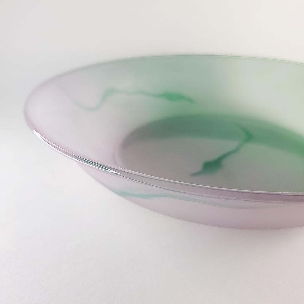 Marble Effect Glass Fruit Bowl