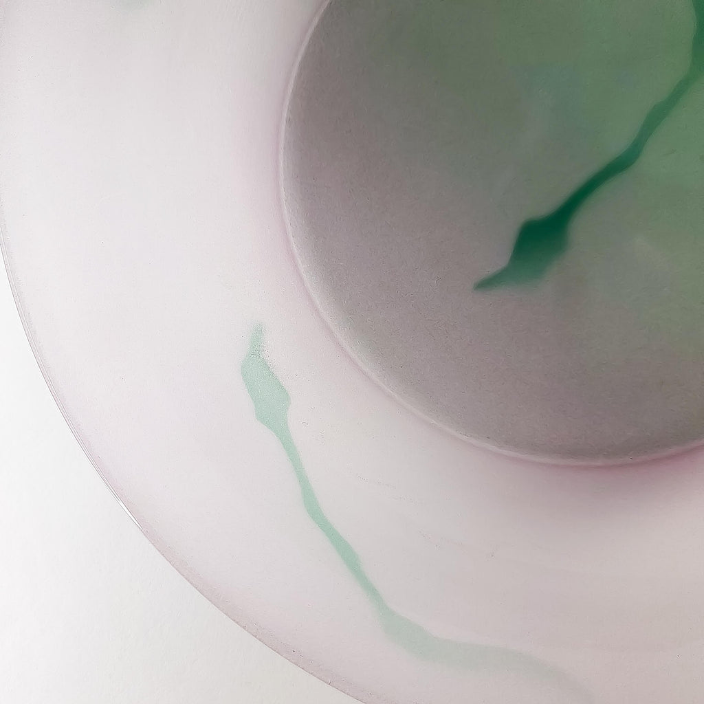 Marble Effect Glass Fruit Bowl
