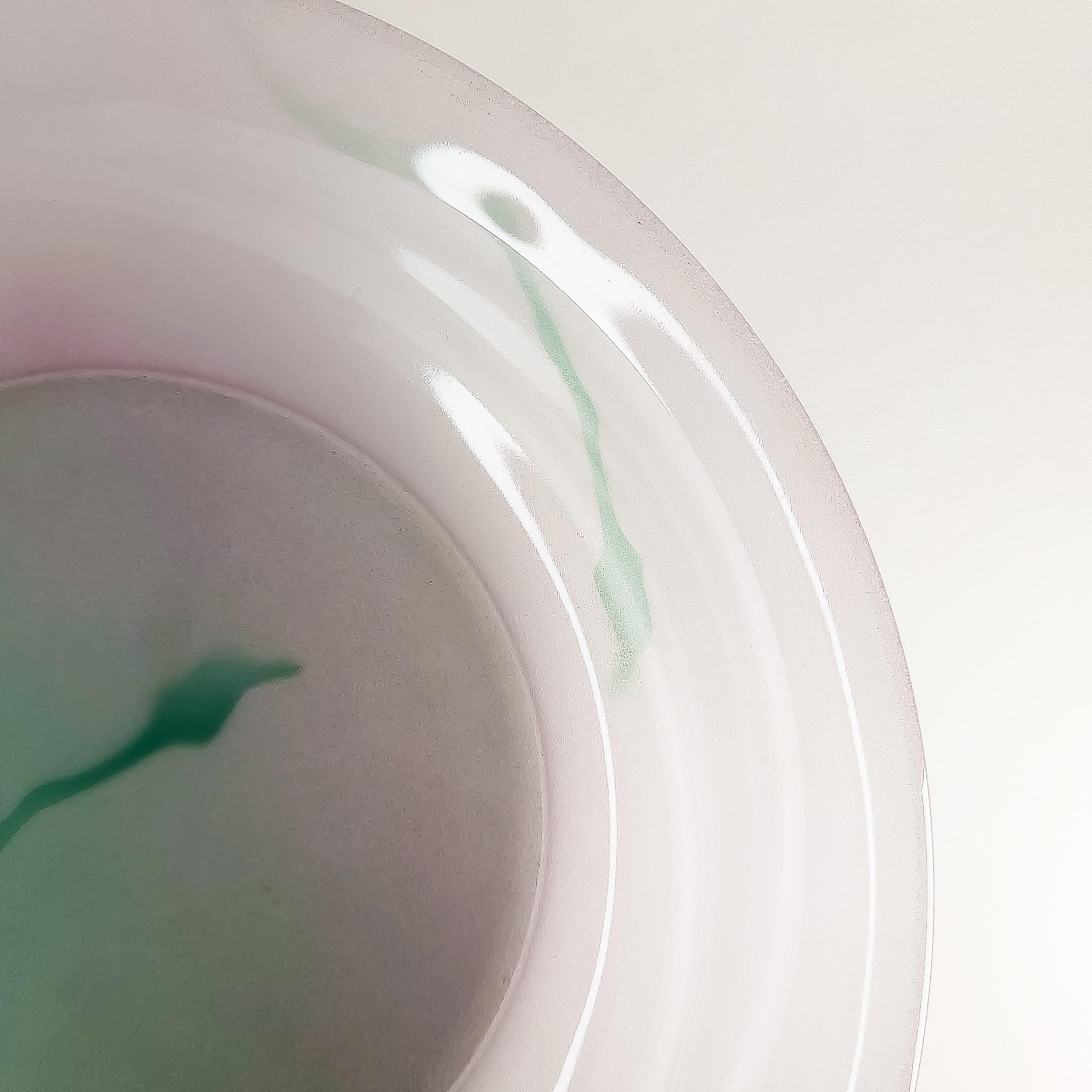 Marble Effect Glass Fruit Bowl