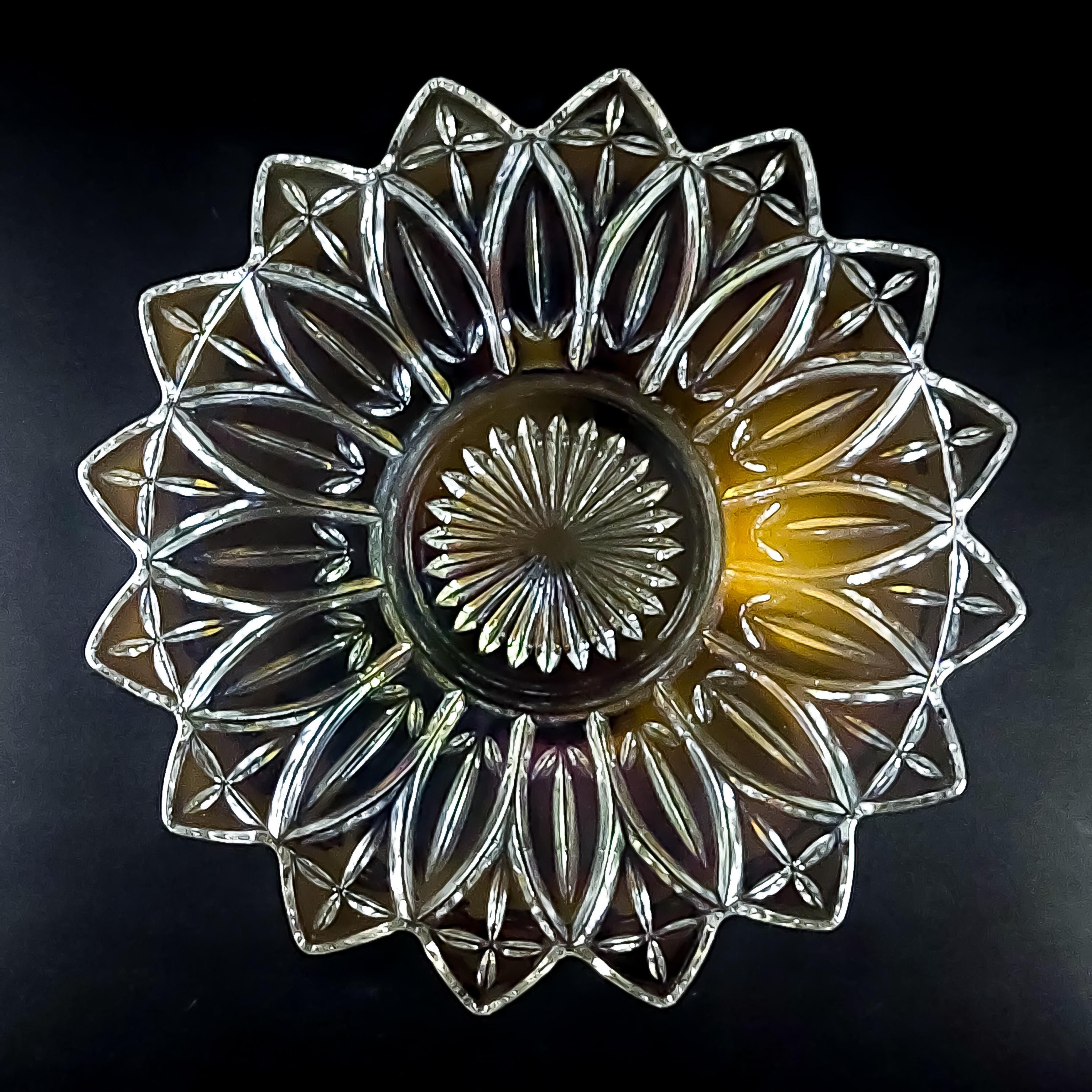 Vintage Iridescent Glass Serving Dish