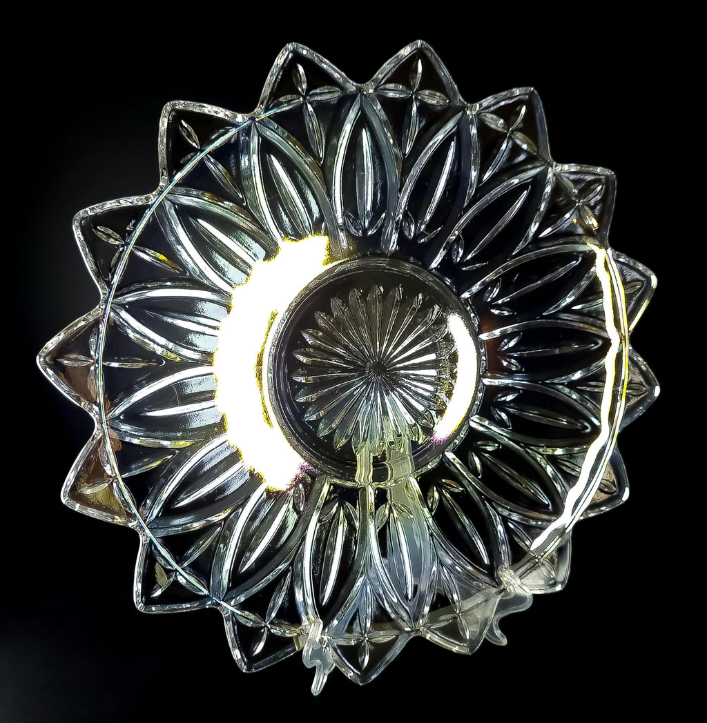 Vintage Iridescent Glass Serving Dish