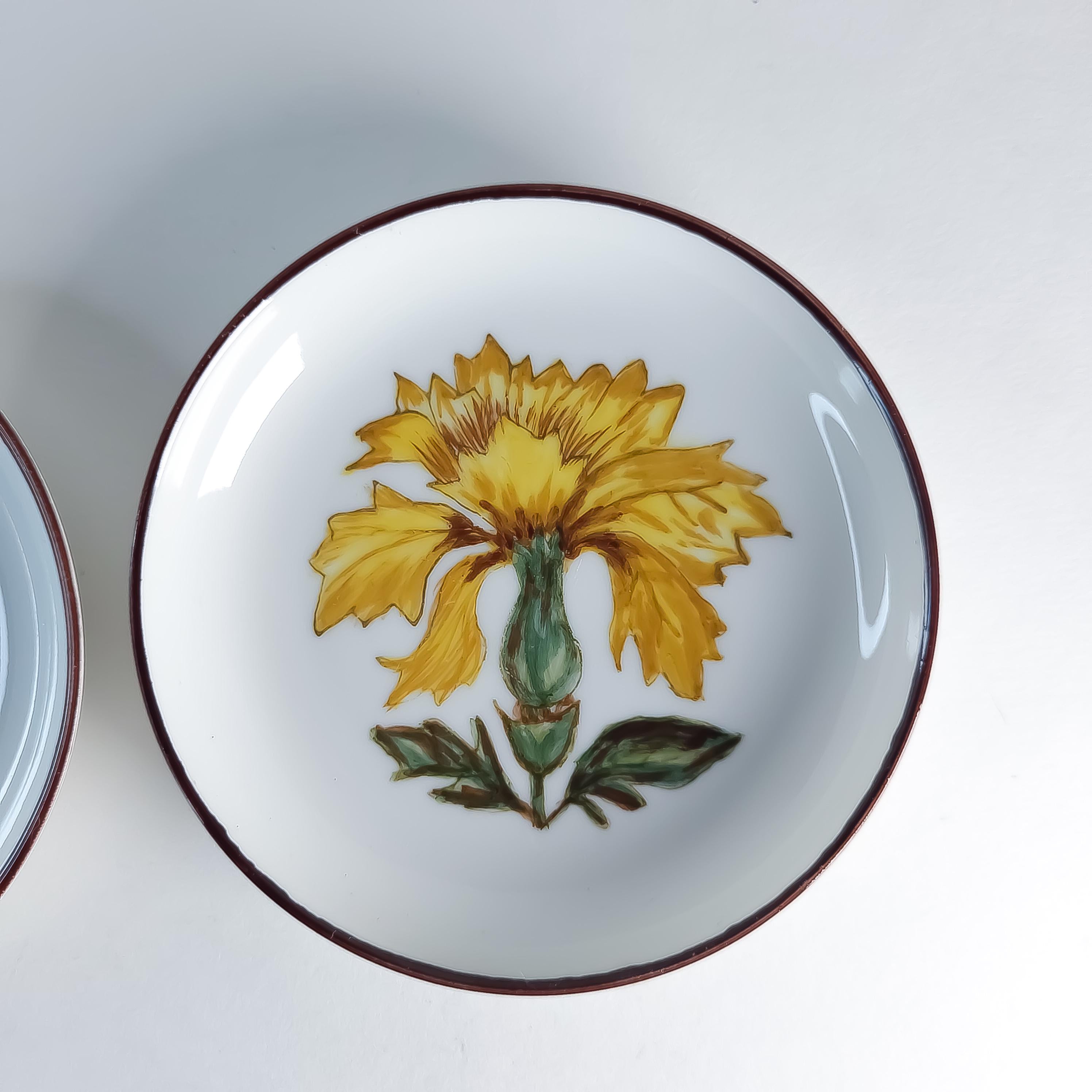 2 Ceramic Hand Painted Catchall Dish