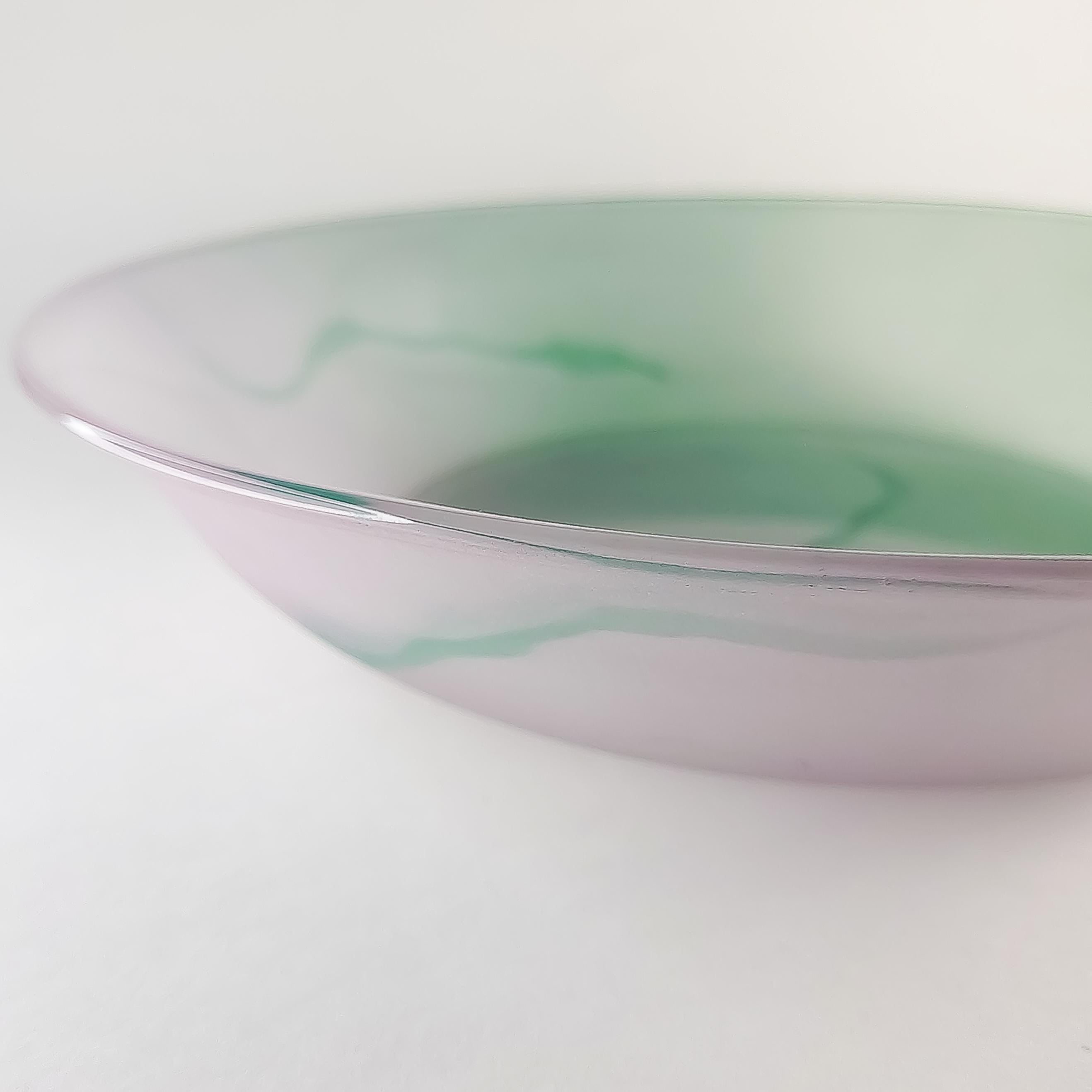 Marble Effect Glass Fruit Bowl