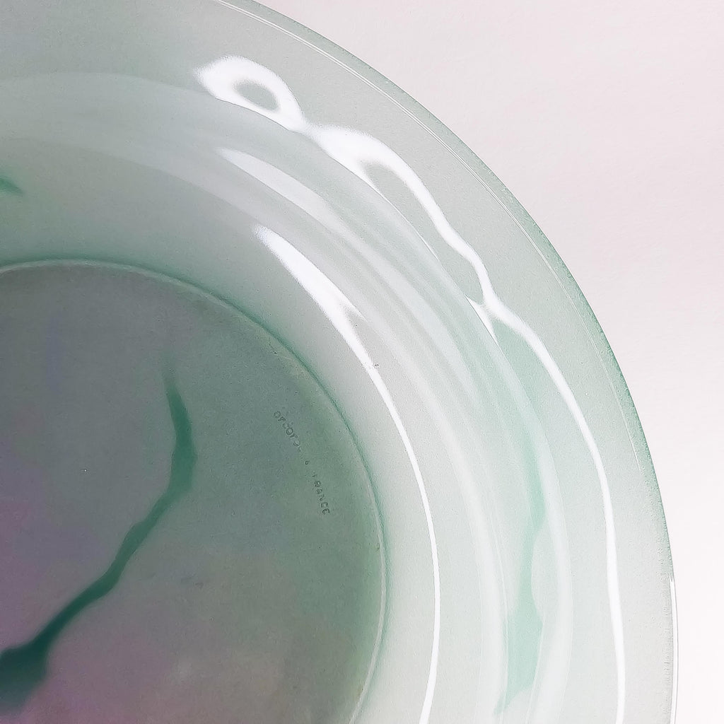 Marble Effect Glass Fruit Bowl