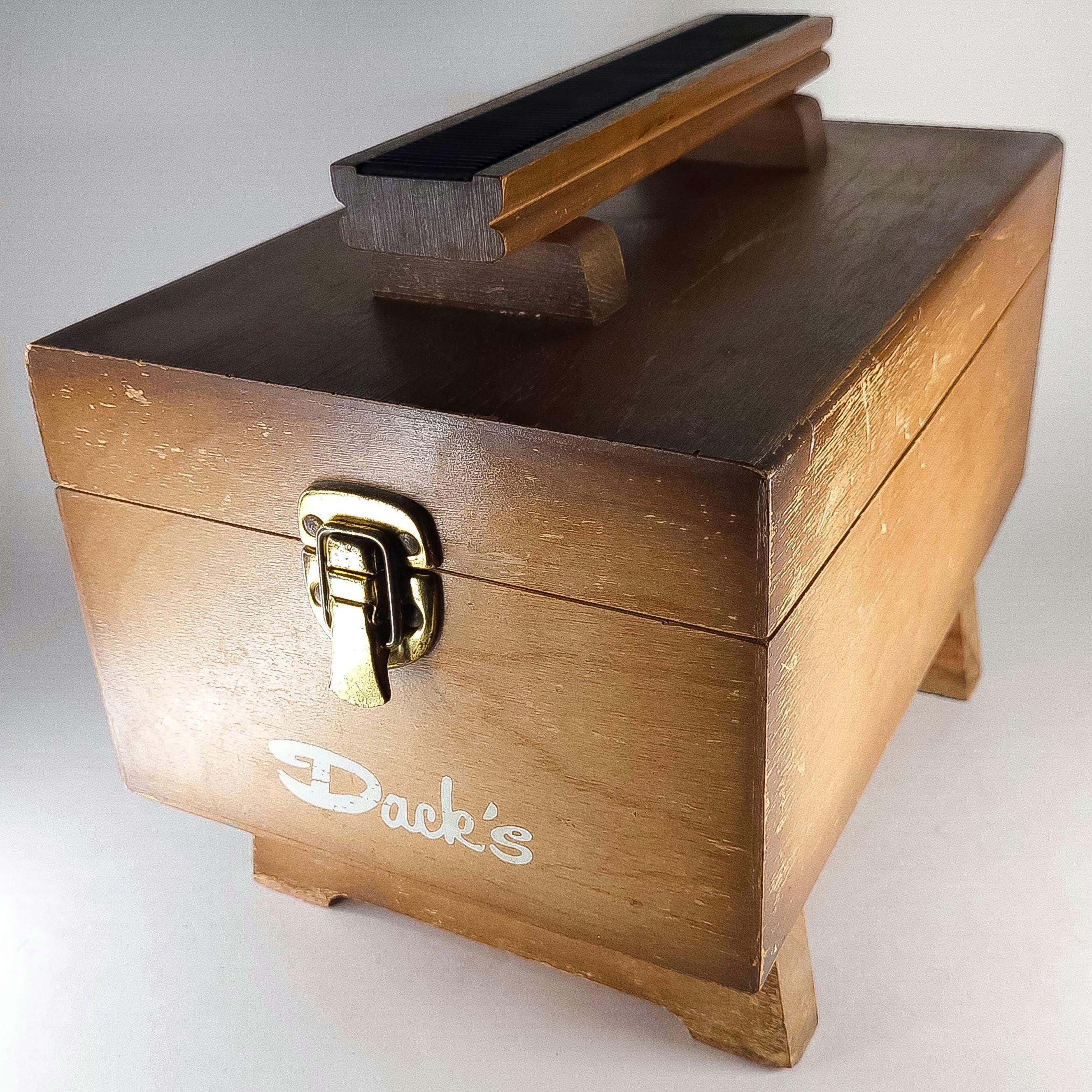 Dack's Wooden Shoe Shine Box with Storage