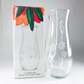 Vintage Etched Glass Vase by Paşabahçe