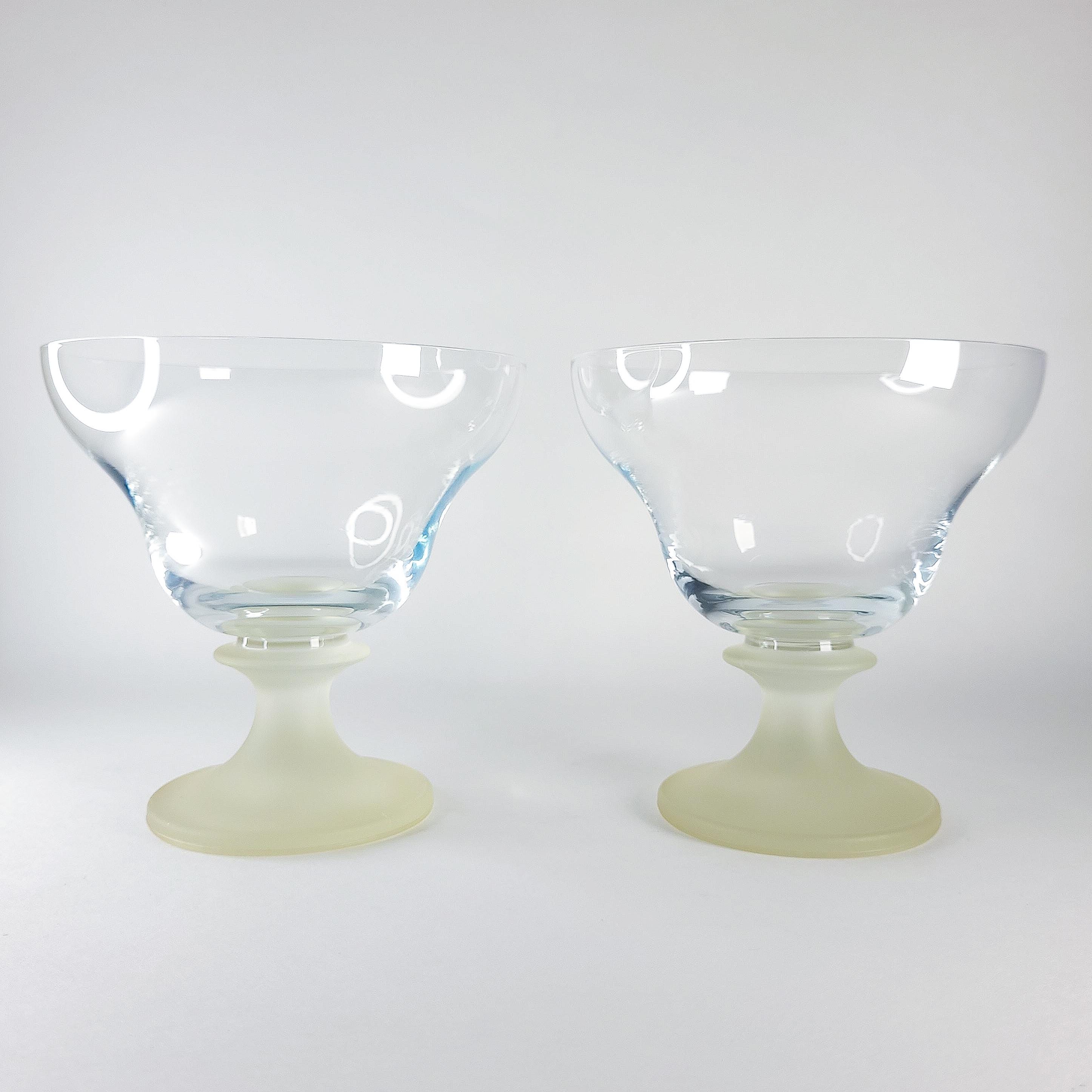 Vintage Footed Dessert Glasses, Set of 2