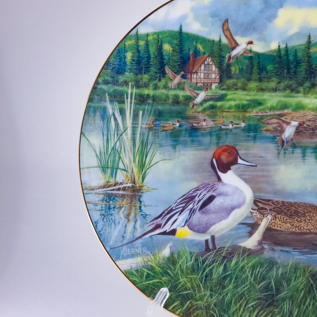 Vintage Collectible, 1986 “The Pintail” Plate by Bart Jerner