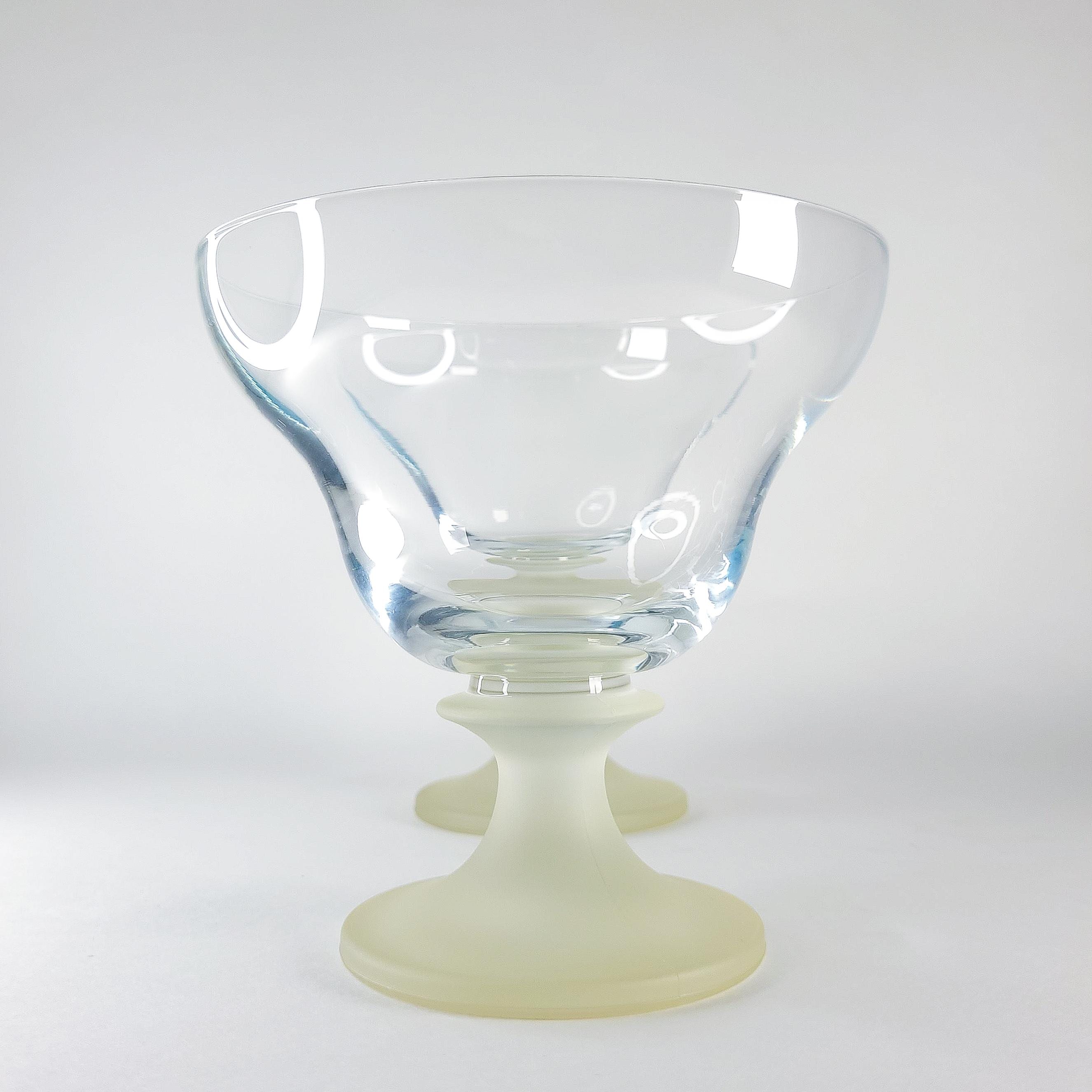 Vintage Footed Dessert Glasses, Set of 2
