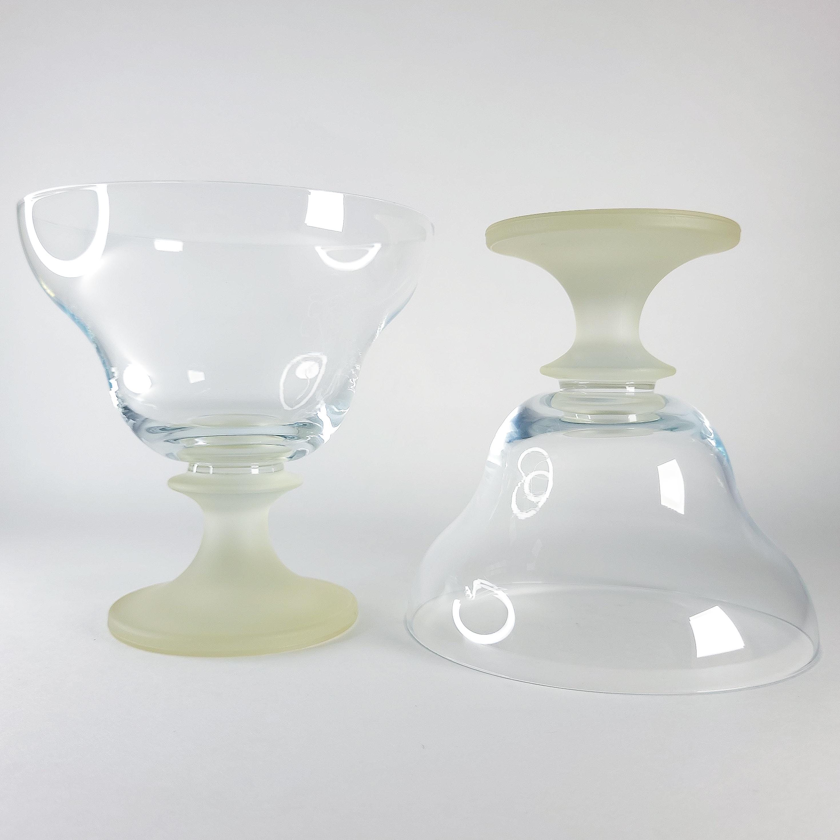 Vintage Footed Dessert Glasses, Set of 2