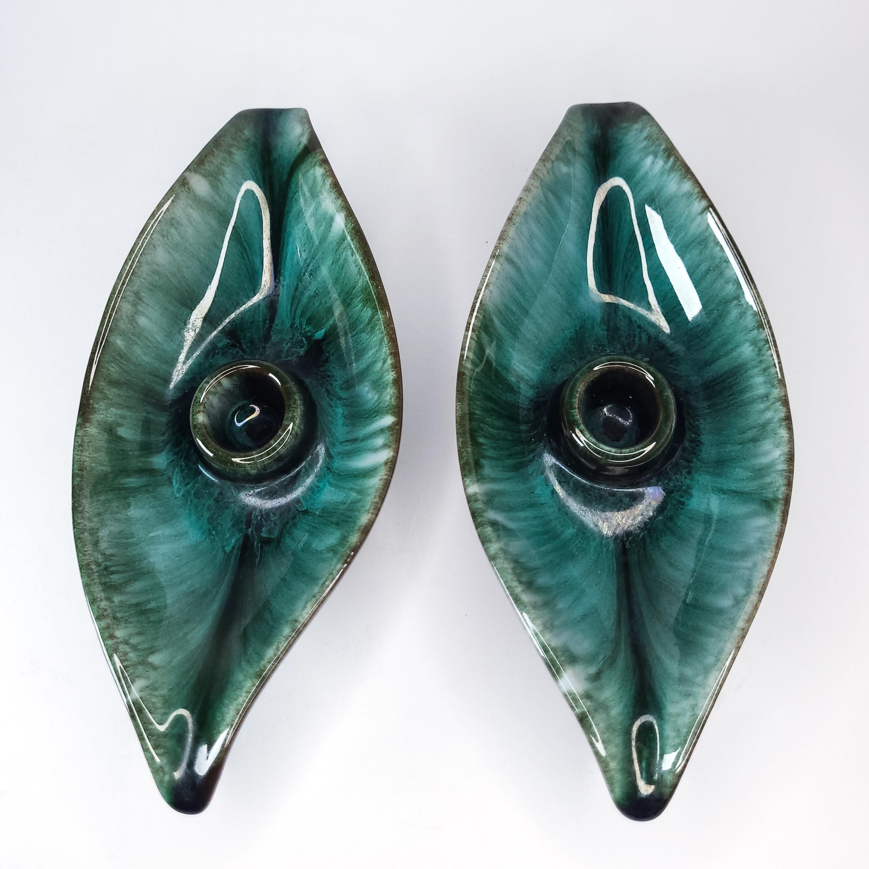 Blue Mountain Pottery Candle Holders