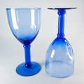 Vintage Hand Blown Cobalt Glass Goblets
