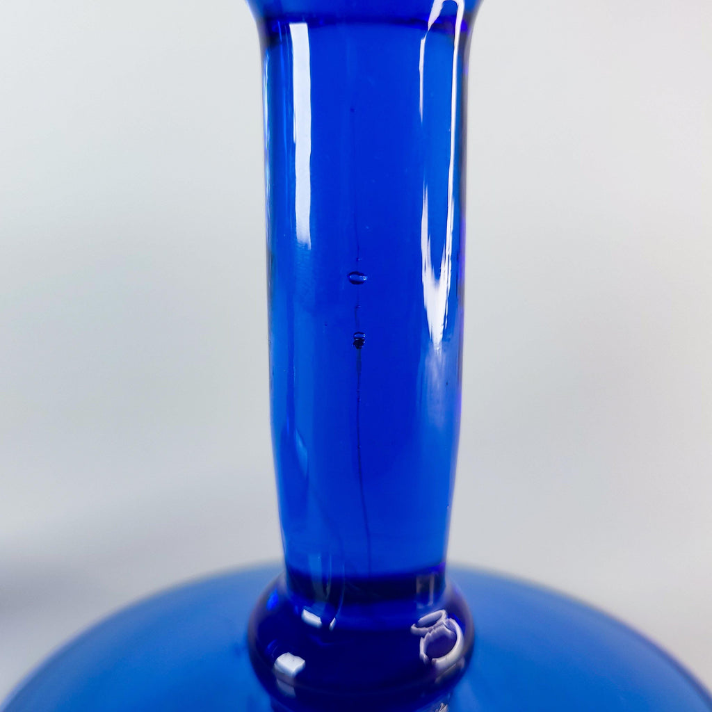 Vintage Hand Blown Cobalt Glass Goblets
