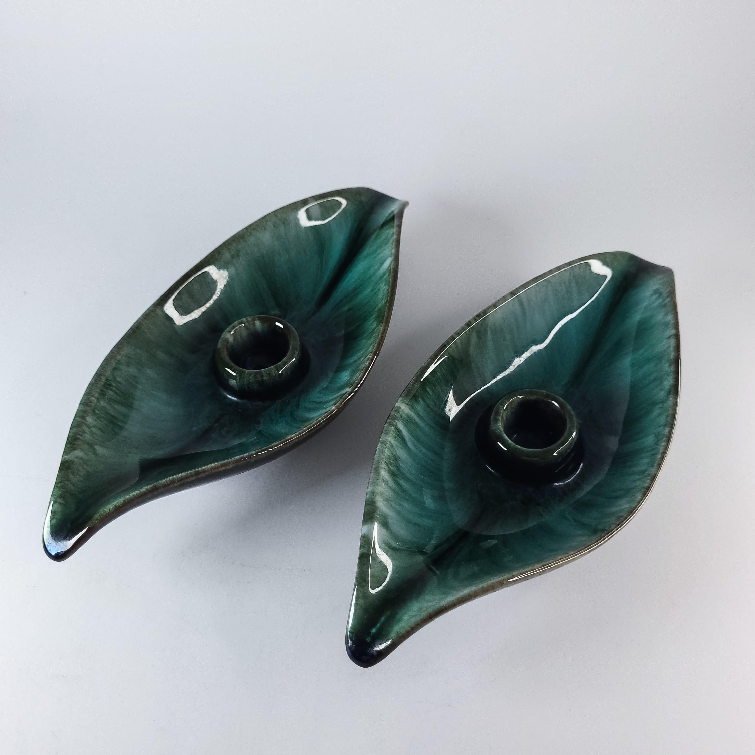 Blue Mountain Pottery Candle Holders