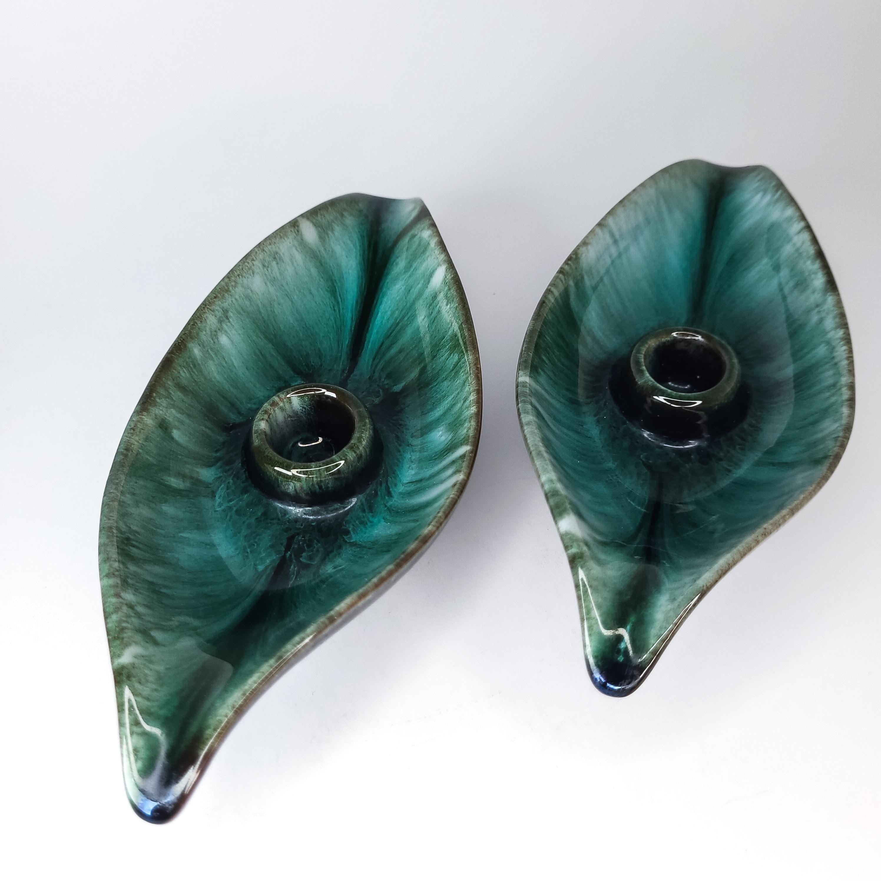 Blue Mountain Pottery Candle Holders