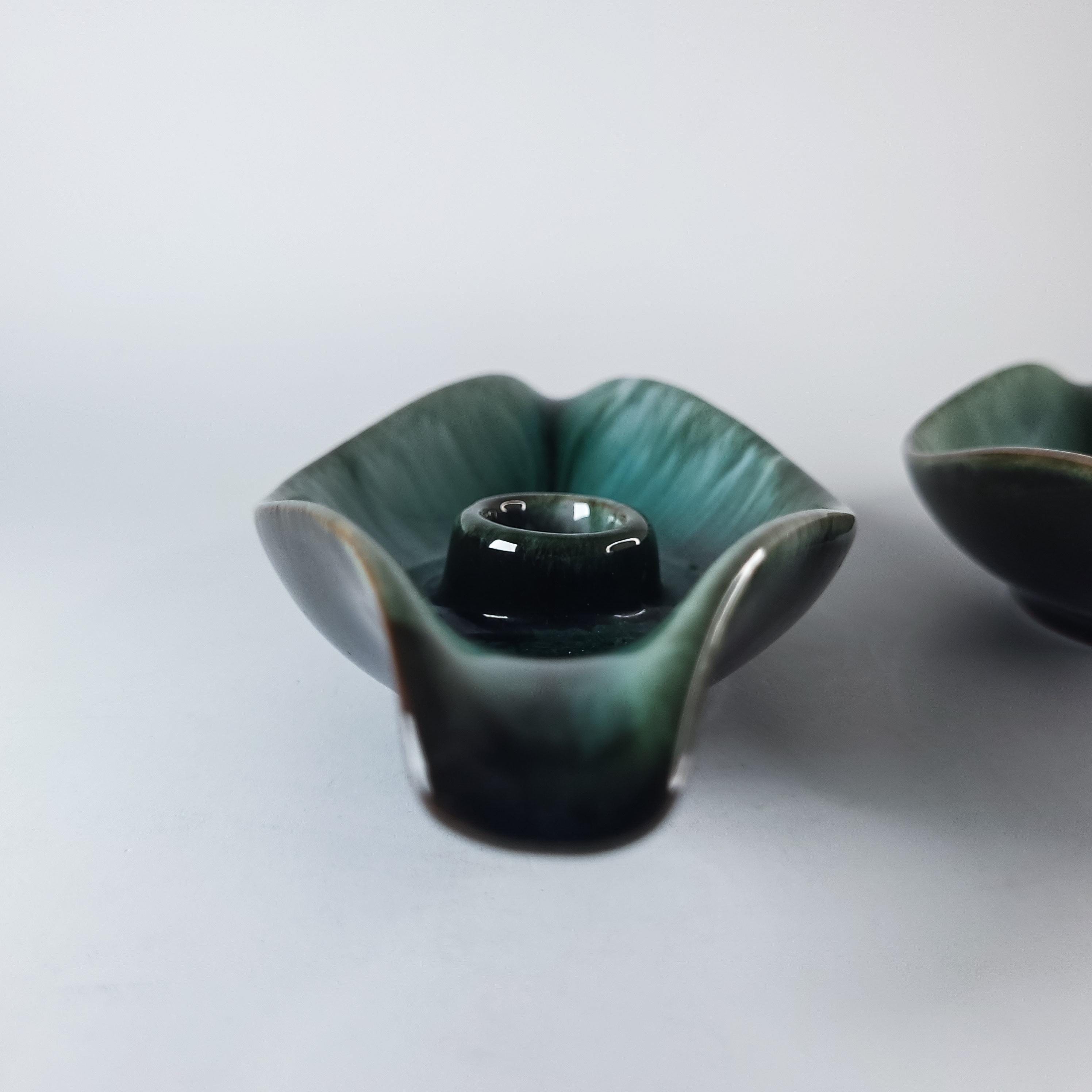 Blue Mountain Pottery Candle Holders
