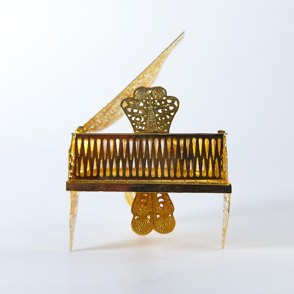 Miniature Grand Piano with Bench, Vintage Dollhouse Gift