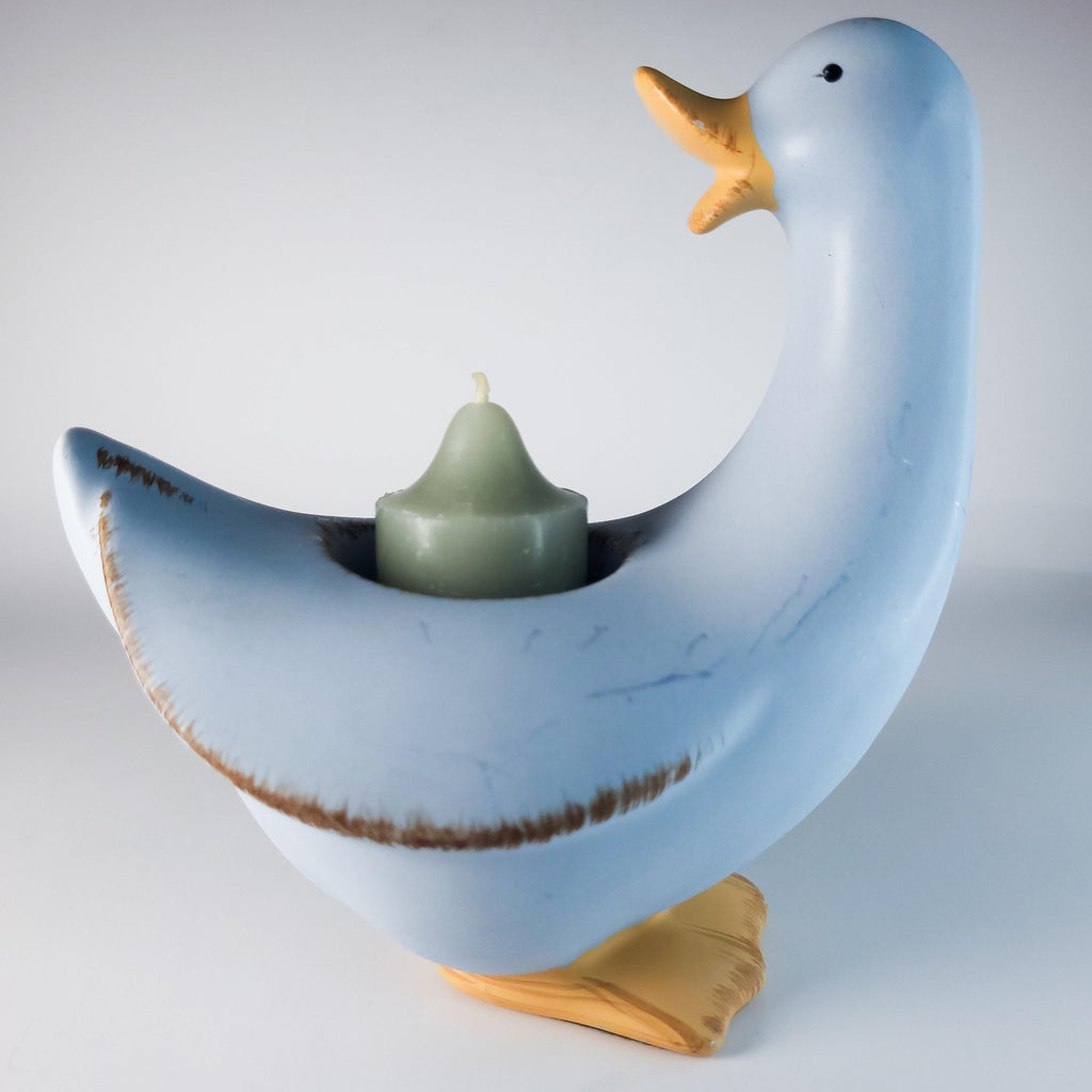 Set of 2 Duck Shaped Candleholders, candles included, Vintage PartyLite Tealight Holders
