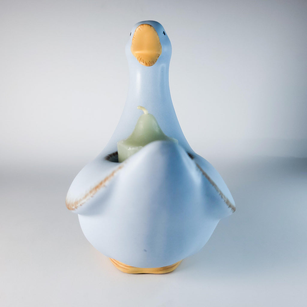 Set of 2 Duck Shaped Candleholders, candles included, Vintage PartyLite Tealight Holders