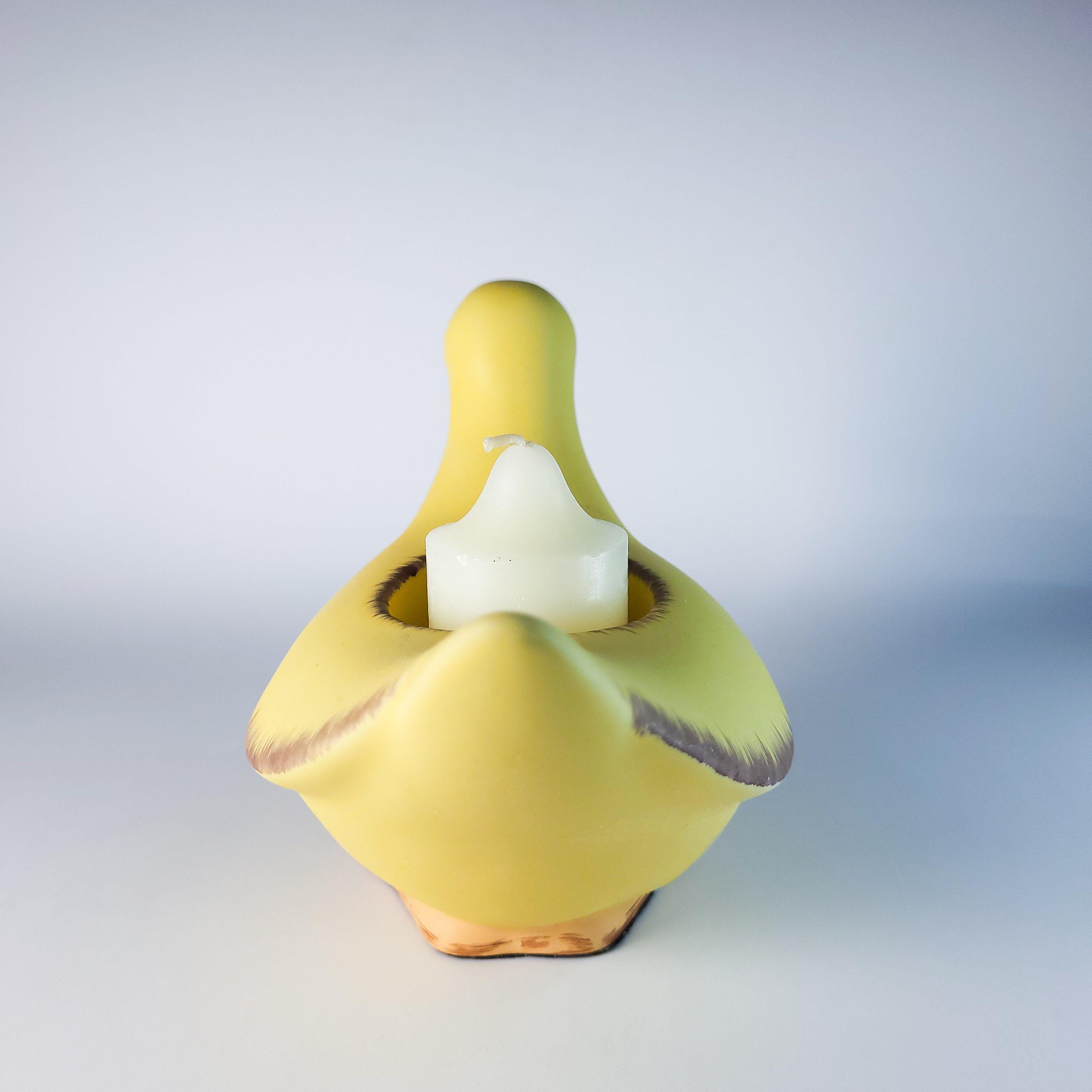Set of 2 Duck Shaped Candleholders, candles included, Vintage PartyLite Tealight Holders