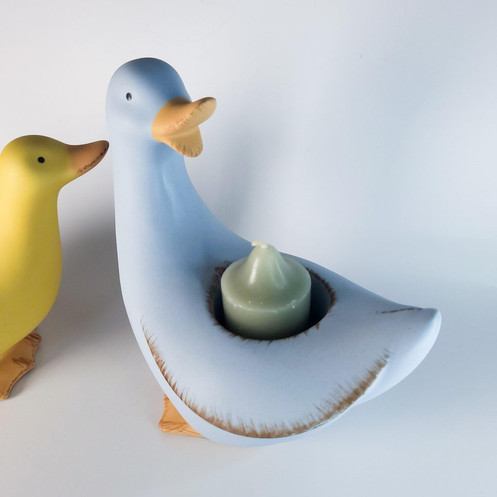 Set of 2 Duck Shaped Candleholders, candles included, Vintage PartyLite Tealight Holders