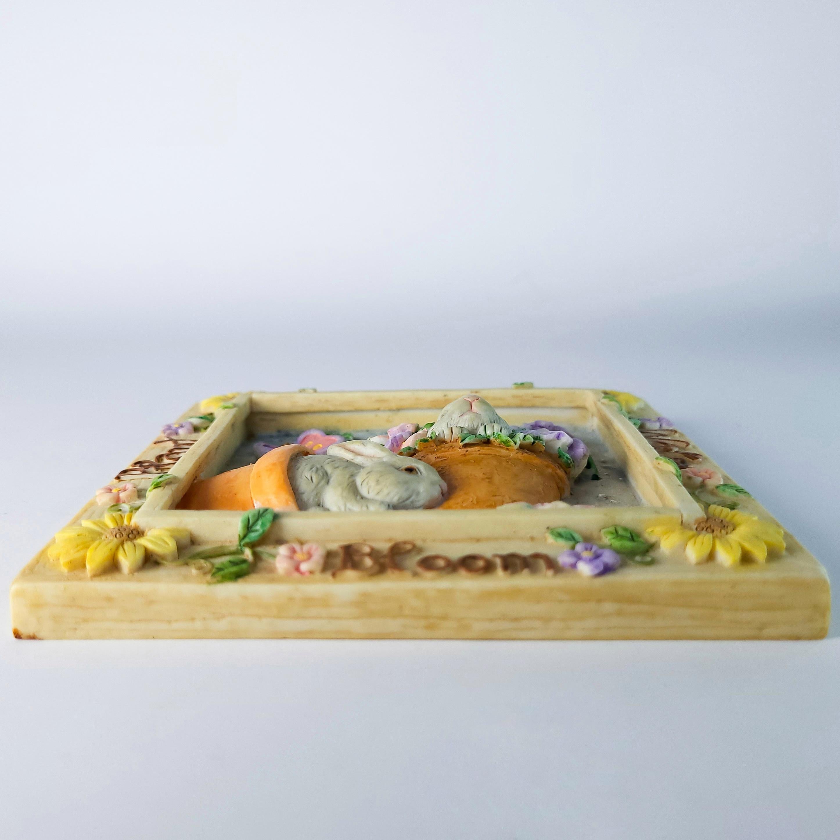 Vintage Spring Wall Art, Russ Berrie “Nature’s Wonder” Easter Bunny
