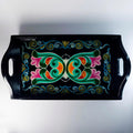 Vintage Rosemaling Tray, Hand Painted Norwegian Folk Art