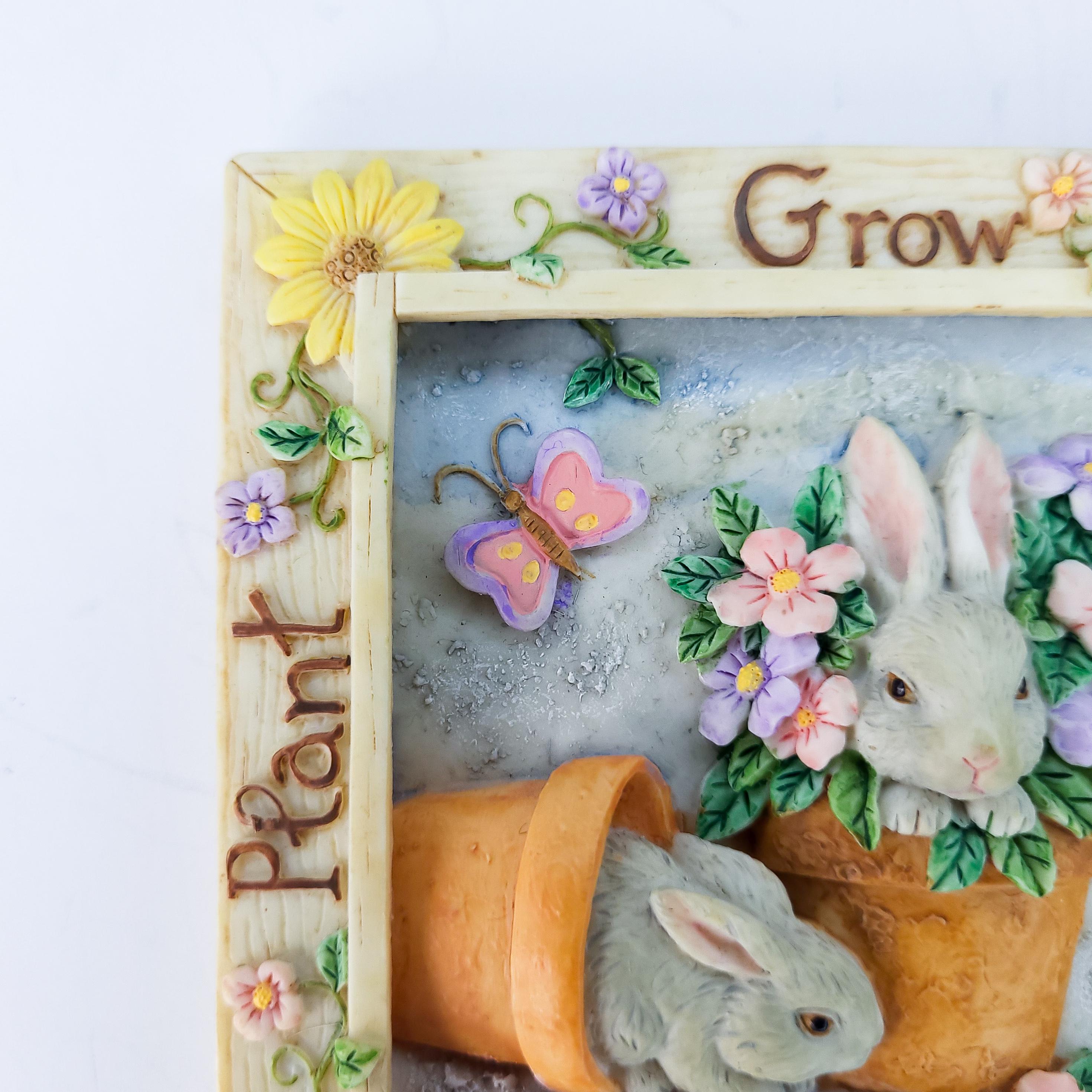 Vintage Spring Wall Art, Russ Berrie “Nature’s Wonder” Easter Bunny
