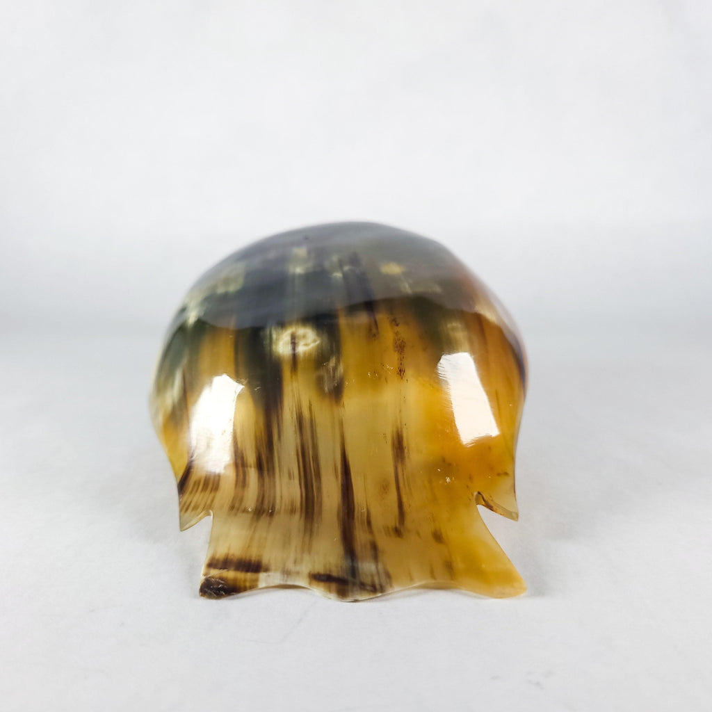 Vintage Buffalo Horn Trinket Dish, MCM Sculptural Bird Catchall