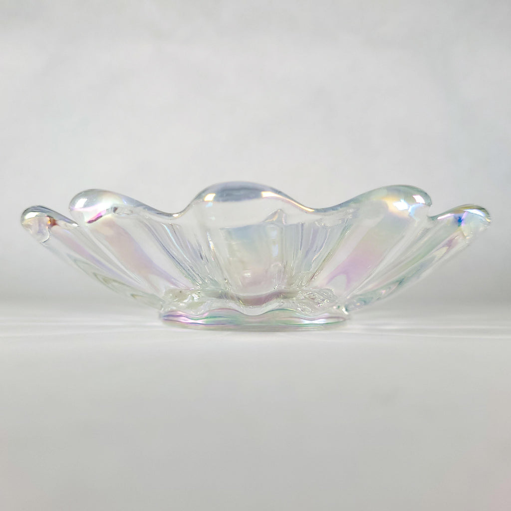 Vintage Federal Glass Iridescent Bowl, Mid-Century Carnival Glassware