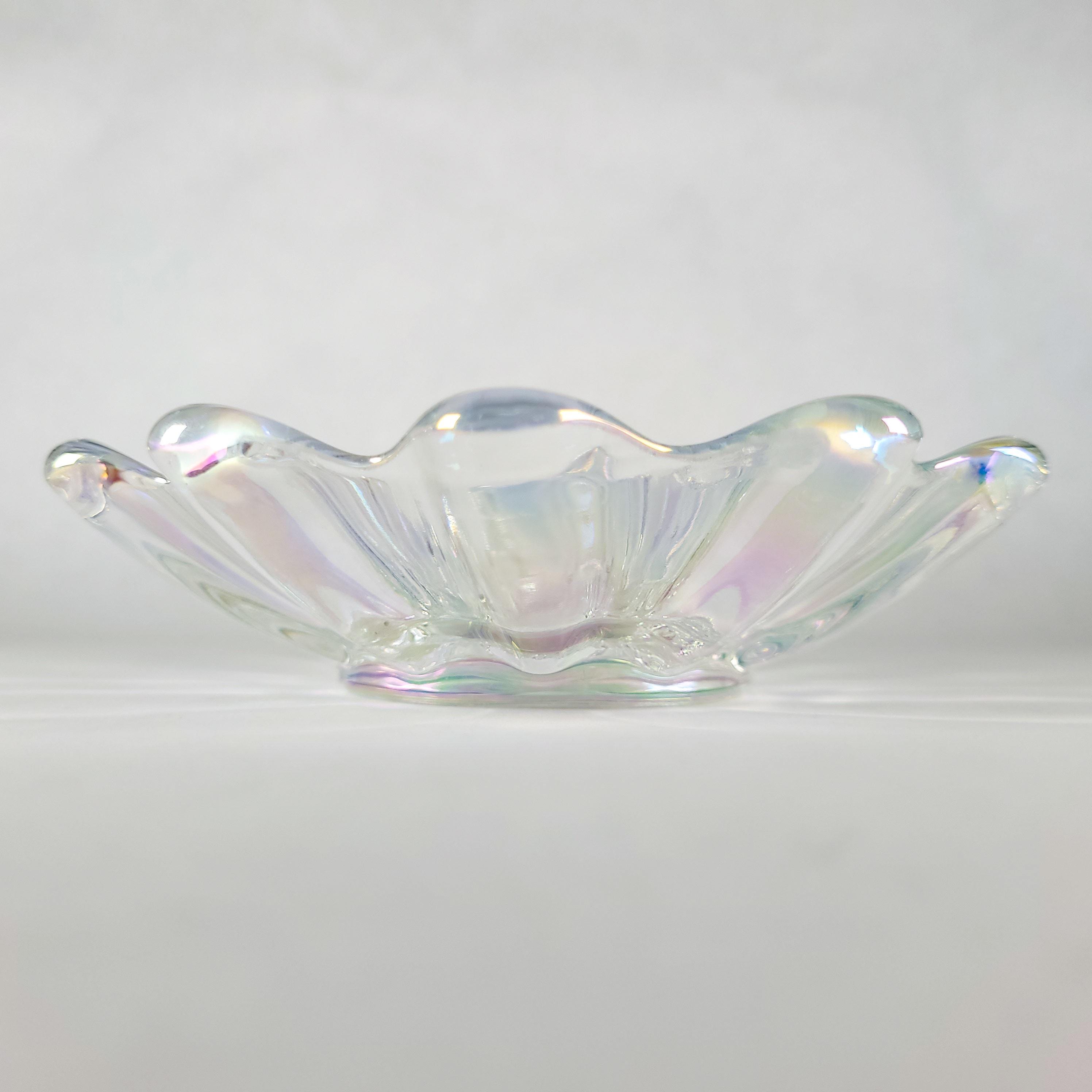 Vintage Federal Glass Iridescent Bowl, Mid-Century Carnival Glassware