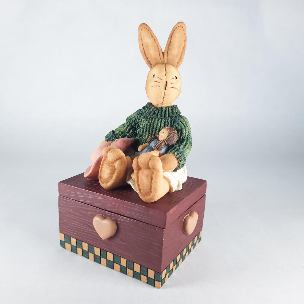 Vintage House of Lloyd Bunny Trinket Box, Collectible Keepsake Jewelry Storage