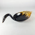 Vintage Buffalo Horn Trinket Dish, MCM Sculptural Bird Catchall