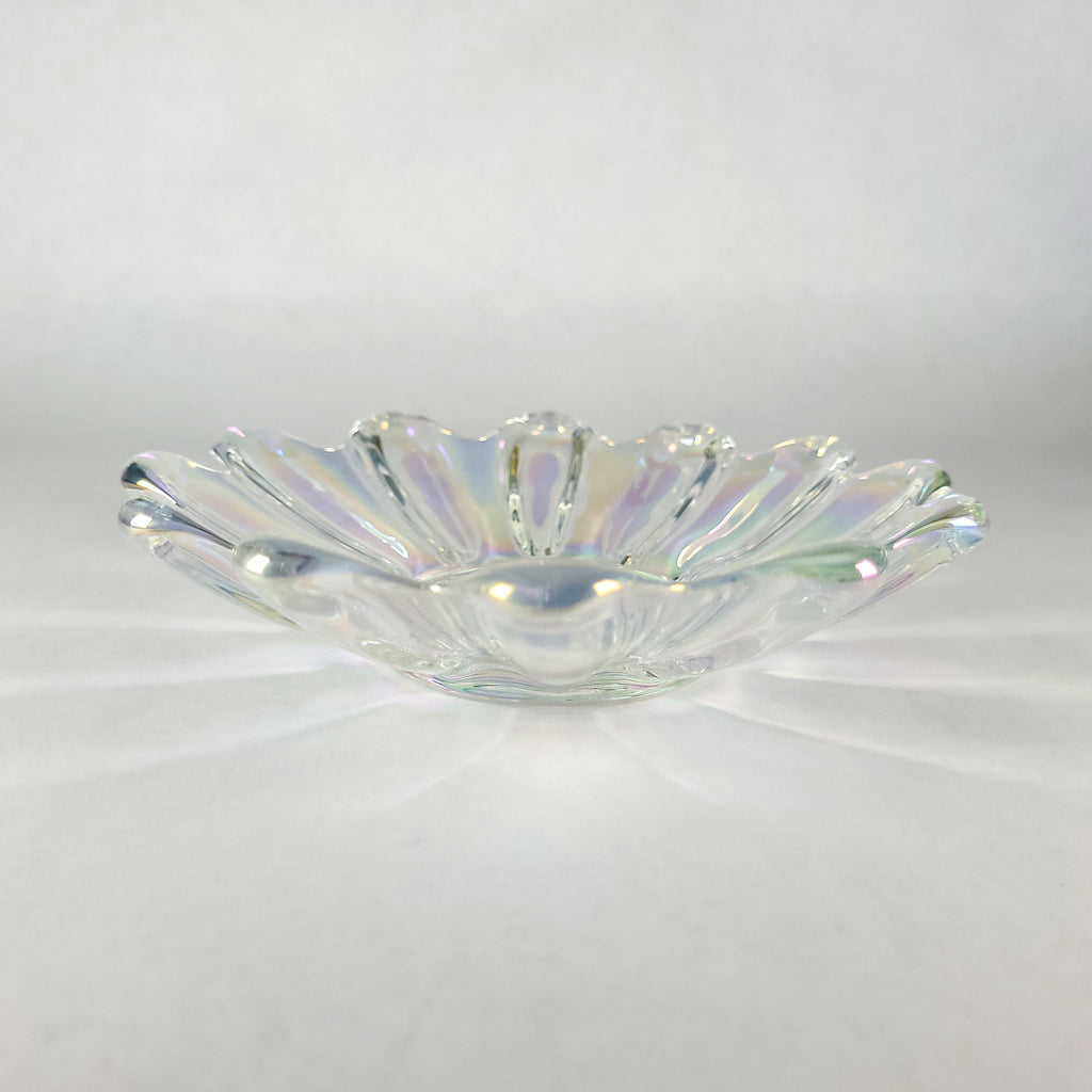 Vintage Federal Glass Iridescent Bowl, Mid-Century Carnival Glassware