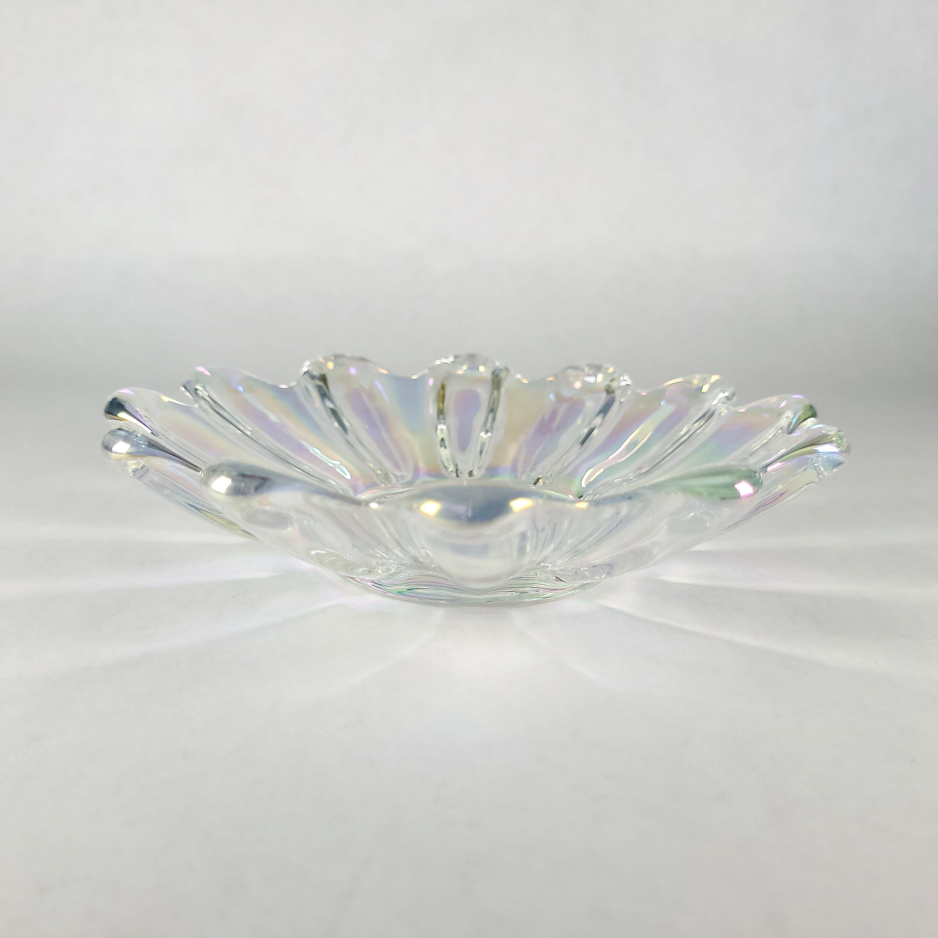 Vintage Federal Glass Iridescent Bowl, Mid-Century Carnival Glassware