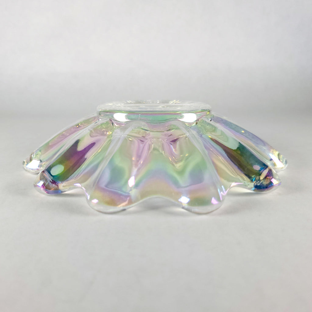 Vintage Federal Glass Iridescent Bowl, Mid-Century Carnival Glassware