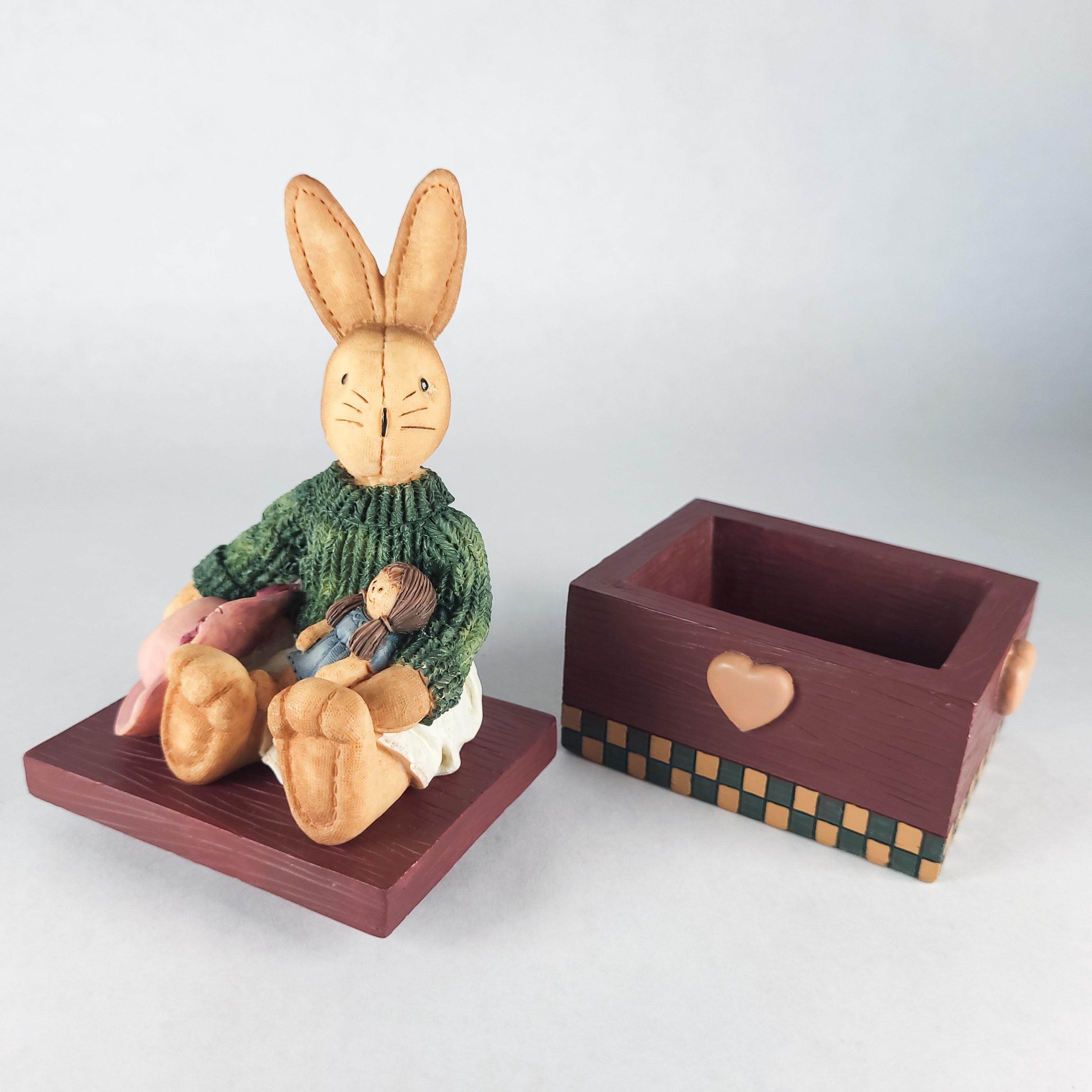 Vintage House of Lloyd Bunny Trinket Box, Collectible Keepsake Jewelry Storage