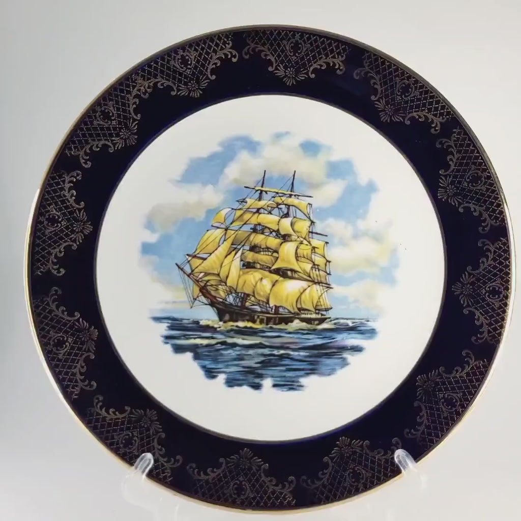 Vintage Royal Falcon Ware Plate, Nautical Decor