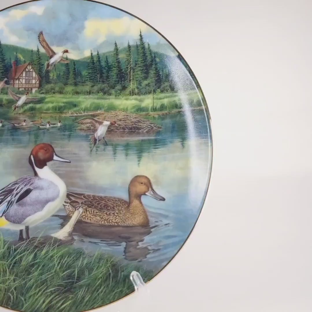 Vintage Collectible, 1986 “The Pintail” Plate by Bart Jerner