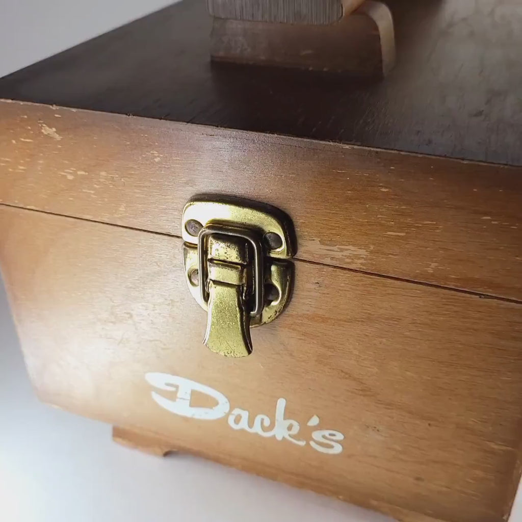 Dack's Wooden Shoe Shine Box with Storage