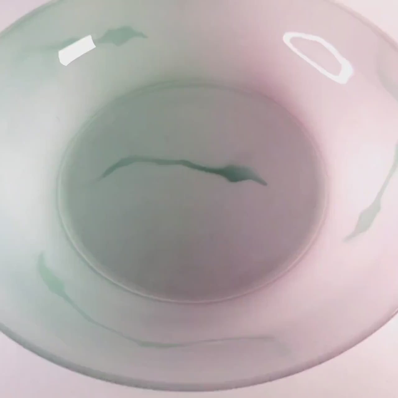 Marble Effect Glass Fruit Bowl
