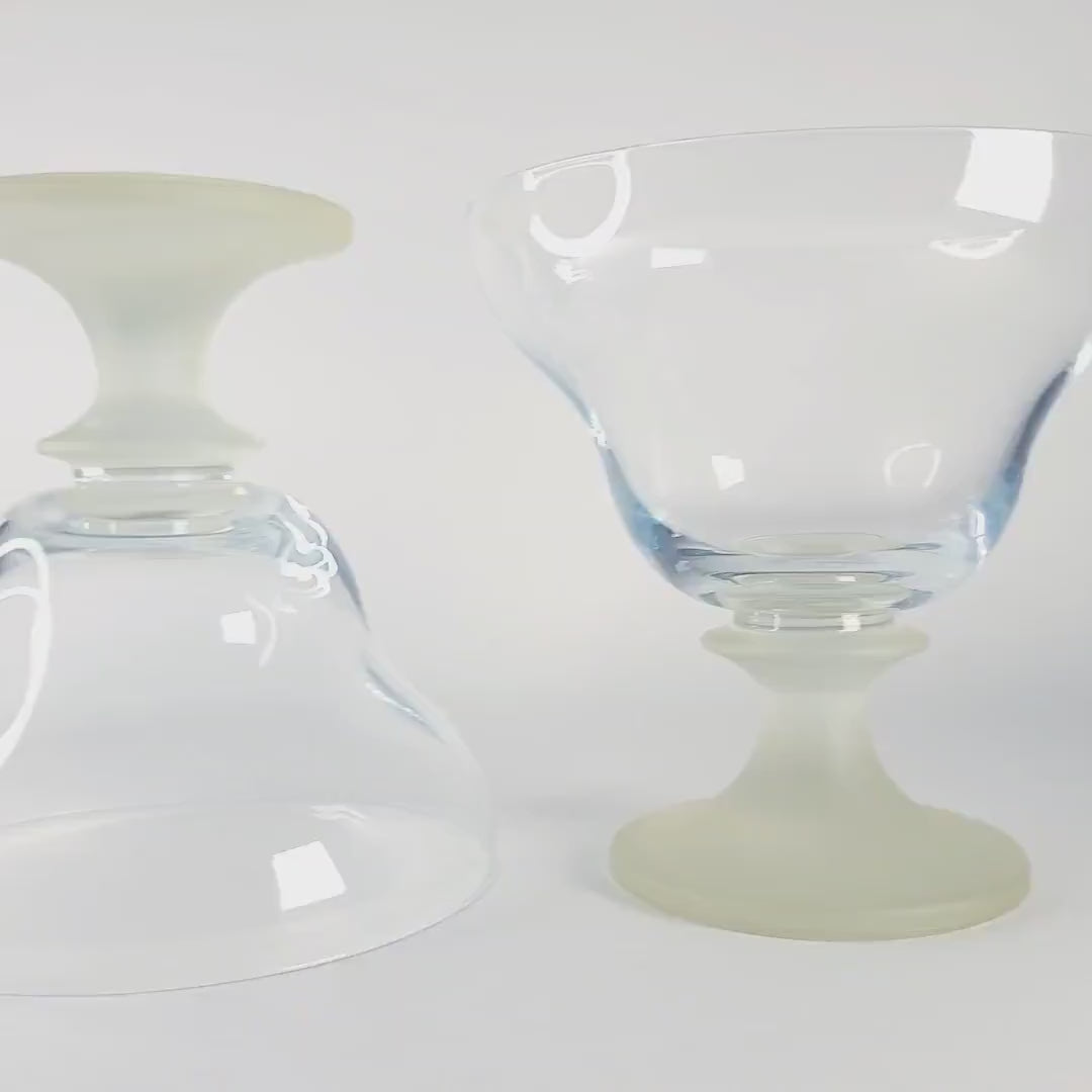 Vintage Footed Dessert Glasses, Set of 2